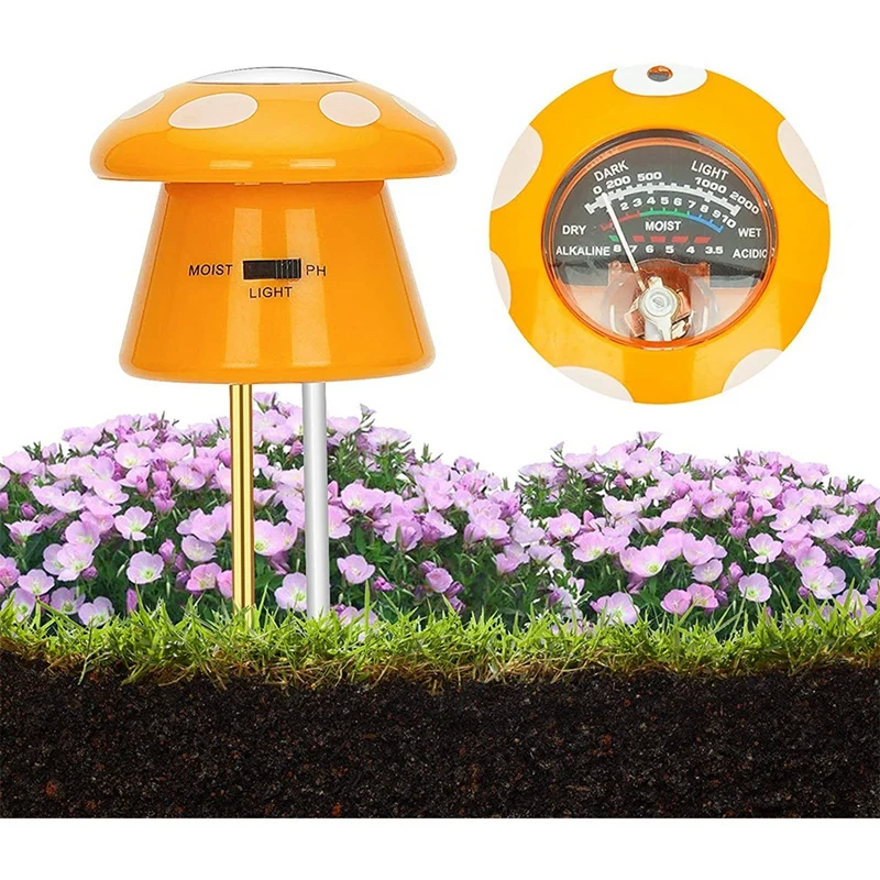 

Soil PH Meter, 3-In-1 Plant Soil Tester - Moisture & Light & PH Soil Tester Plant Soil Moisture Meter for Garden, Farm