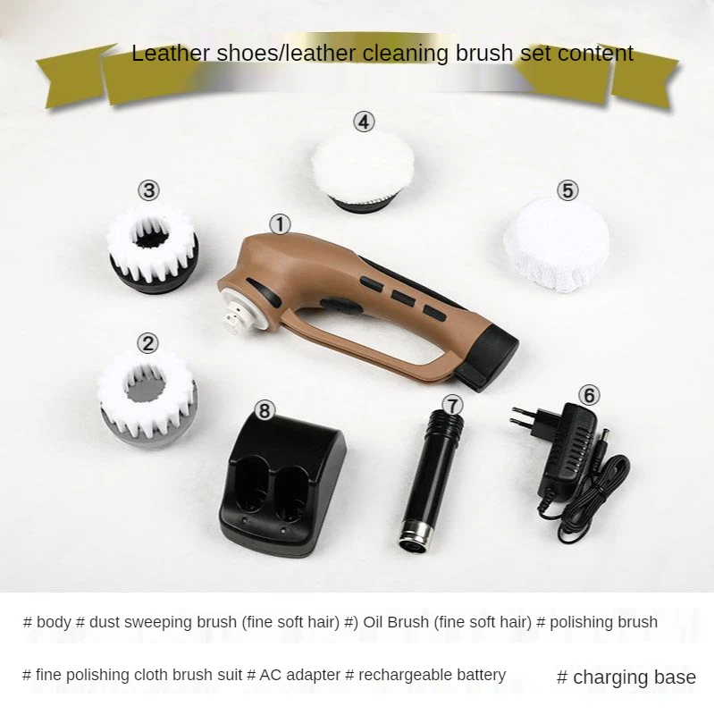 

Multifunctional Household Lazy Wireless Electric Rechargeable Shoe Cleaning Brush Handheld Shoe Polisher