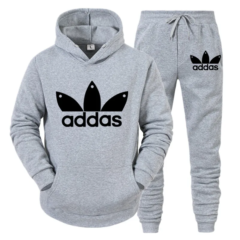 

New Sports Brand Tracksuit Men Hoodies Sets Hooded Sweatshirts Jogging Pants Male Sportswear 2 Pieces Suit Pullovers Sweatpants