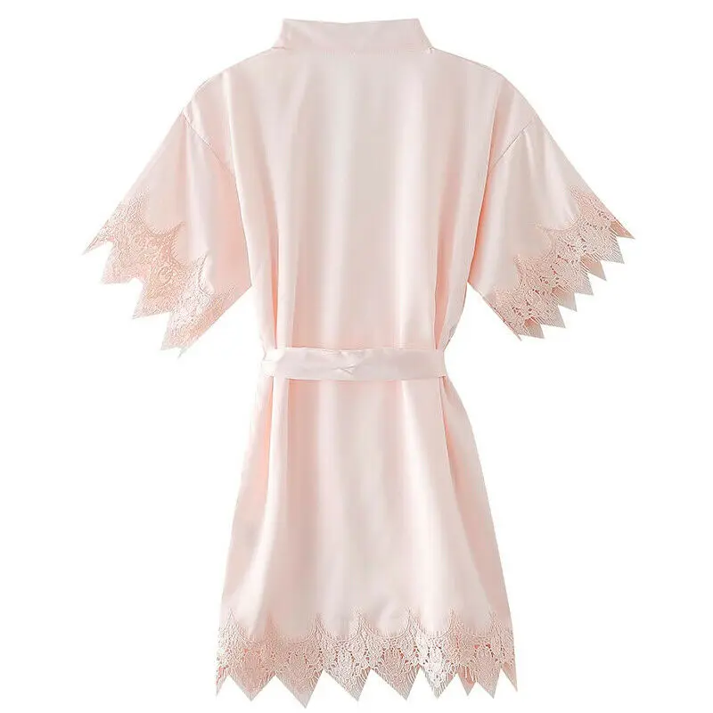 Owiter 2020 Kids Matt Satin Lace Robe Wedding Flower Girl Robes Bride Flower Kid Bridesmaid Robes Child Robe Sleepwear Bathrobe