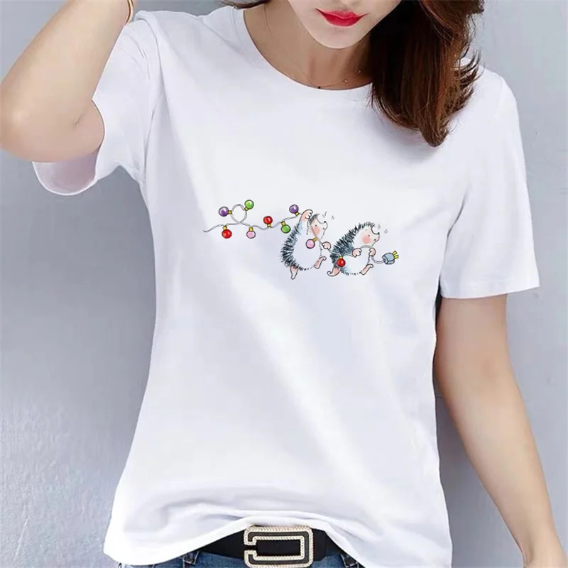 

Chinese Fashion Sexy Red Lip Print T-Shirt Kawaii Harajuku Cartoon Casual T-Shirt White O-Neck Tops For Women CN(Origin)
