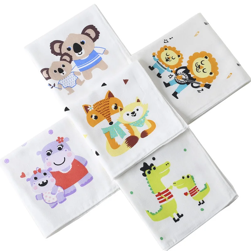 

Suxiaomian gauze cotton baby handkerchief newborn supplies feeding towel baby 5 Pack Baby saliva towel