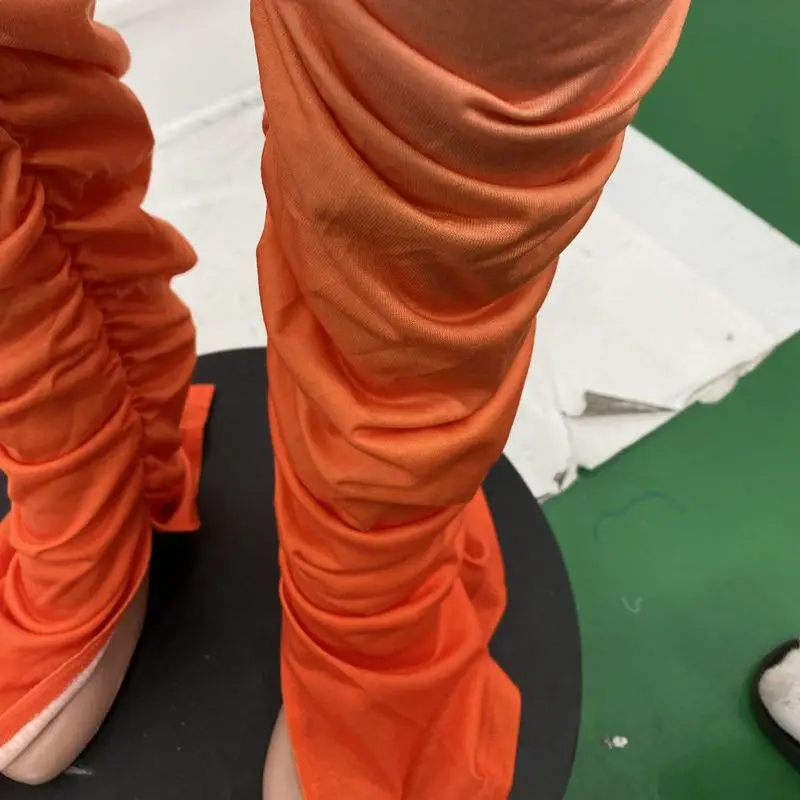 

ZKYZWX Sexy Gradient Plus Size 2 Piece Set Women Summer Clothes Crop Top Stacked Leggings Pants Matching Sets Two Piece Outfits