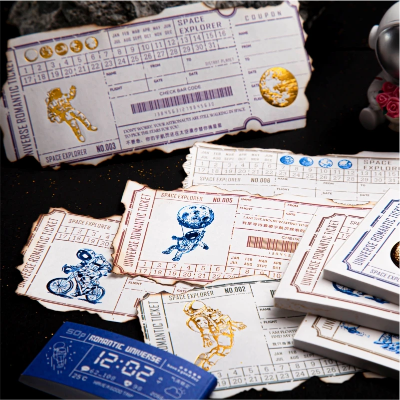 

Romantic Universe Series Material Paper Junk Journal Planner Craft Paper Scrapbooking Vintage Decorative DIY Craft Photo Albums