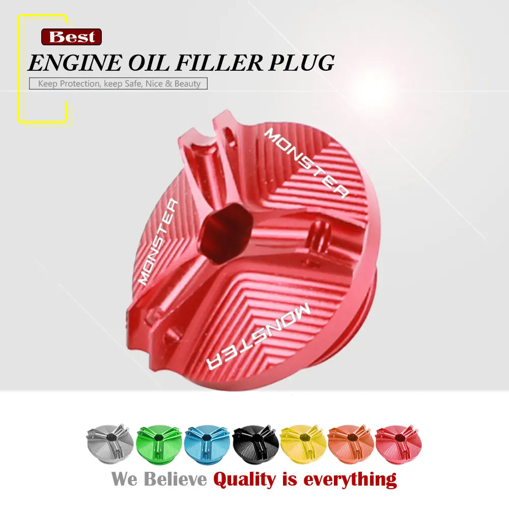 

Motorcycle Accessories Engine Oil filler Drain Plug Sump Nut Cap Cover for DUCATI MONSTER 696 769 797 821 1100 1200