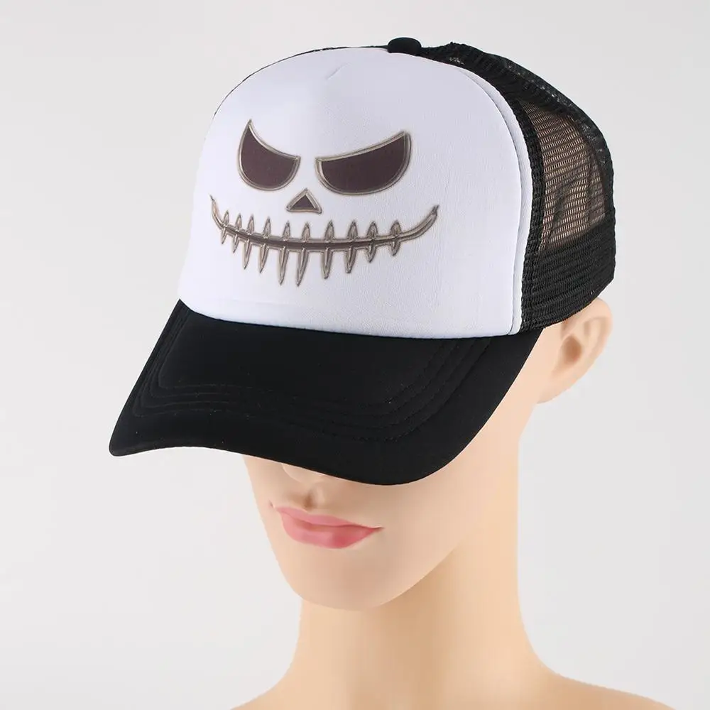 Черные мужские шапки тракеры на Хэллоуин детские с тыквенным лицом в стиле хип