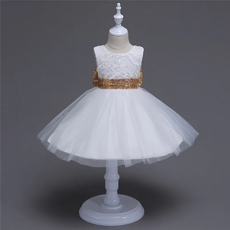 Детское мятно-зеленого белого розового цвета летнее платье с пайетками без