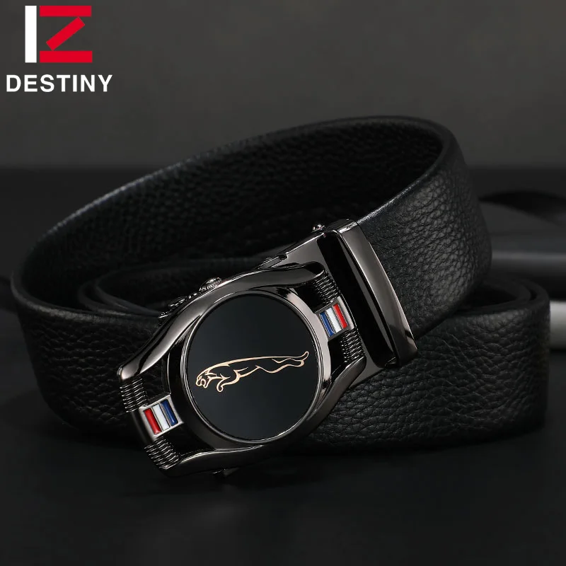 DESTINY роскошные известные бренды дизайнерские мужские ремни леопардовая