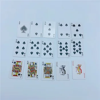 Cute MINI Miniature Games Poker MINI Playing Cards 40X28mm Miniature For Dolls Accessory Home Decoration High Quality Card Game 5
