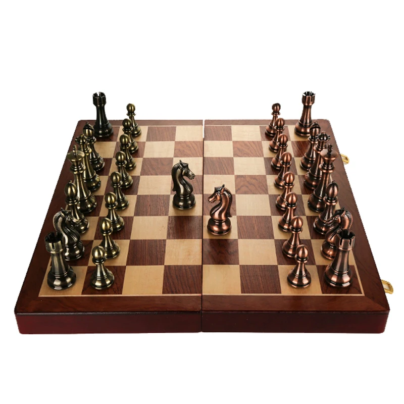 Набор высококачественных шахматных подарочных коробок из массива дерева