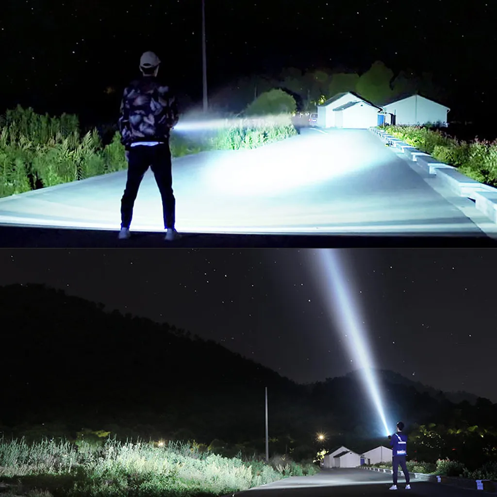 

LED Flashlight Zoomable Torch Super Bright Waterproof Handheld Tactical Flashlights Pocket Clip Work Light for Emergency