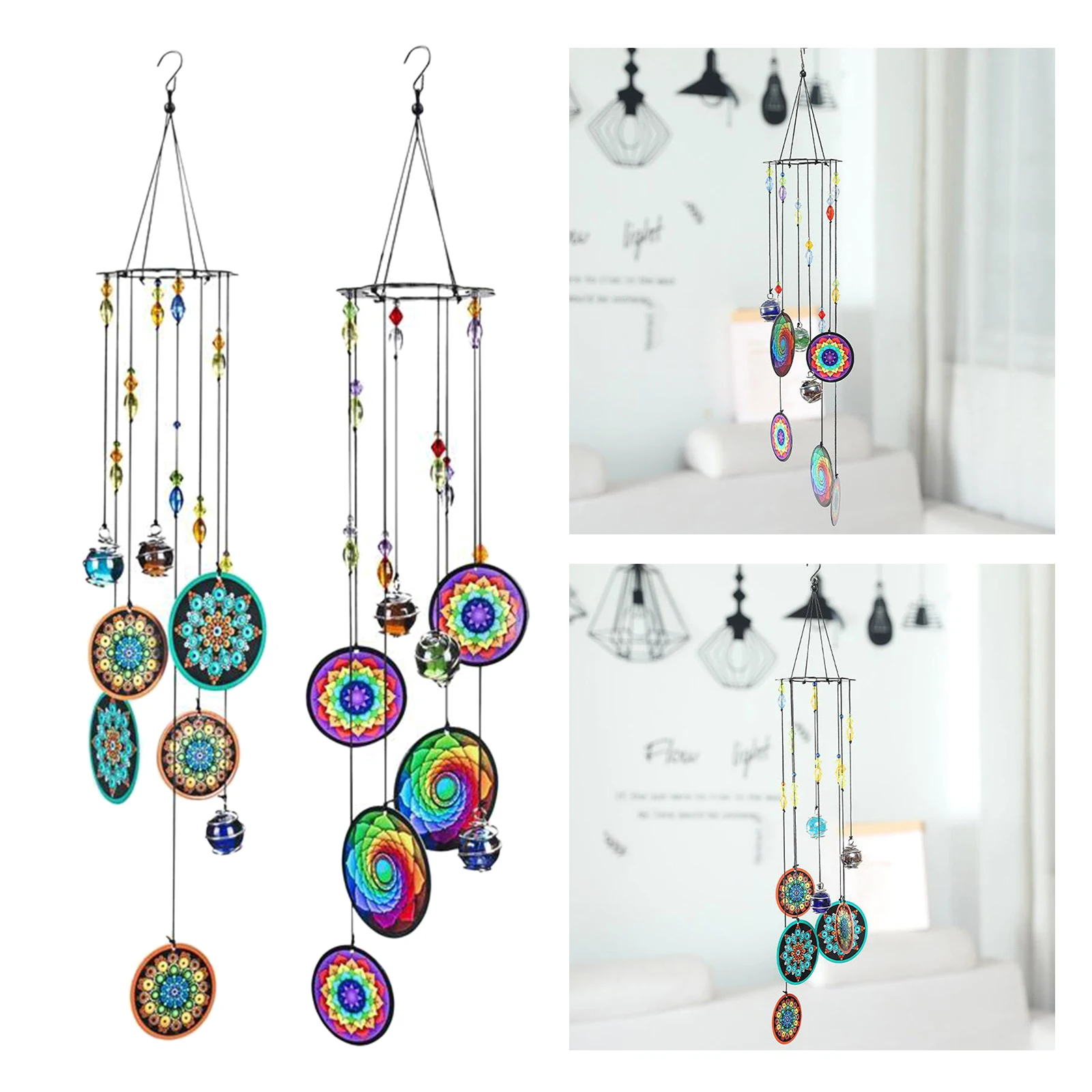 

Flowers Windchimes ing Decorative , Acrylic Glass Beads Wind Chimes