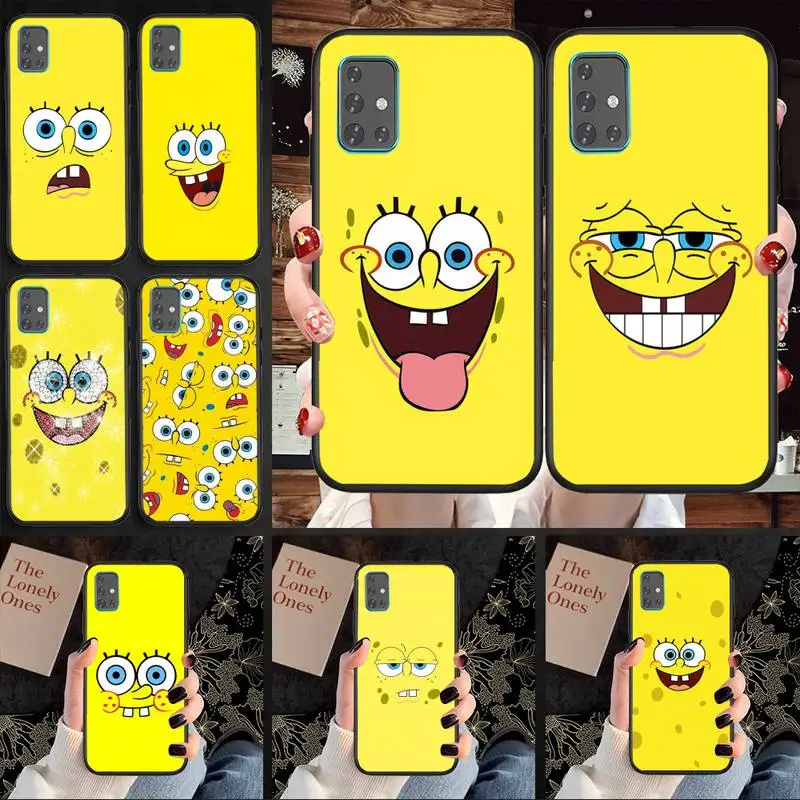 

New Cartoon-Sponges-Cute-Bob Phone Case for Samsung A20 A10 A50 A51 A52 A70 A750 A720 A530 2018 lite cover Funda