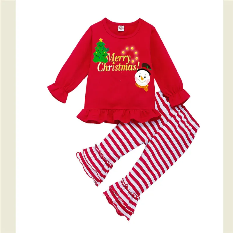 Детский Рождественский комплект одежды из 2 предметов на День Благодарения