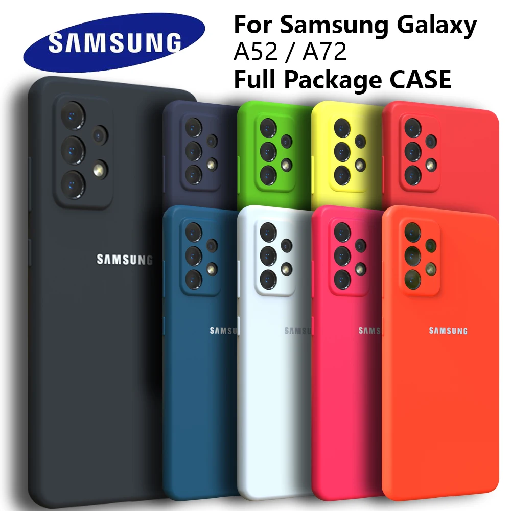 

Samsung Galaxy A52 5G 4G Case Silky Silicone Cover Soft-Touch Back Protective Housing Original Liquid Silicone For A72 4G 5G