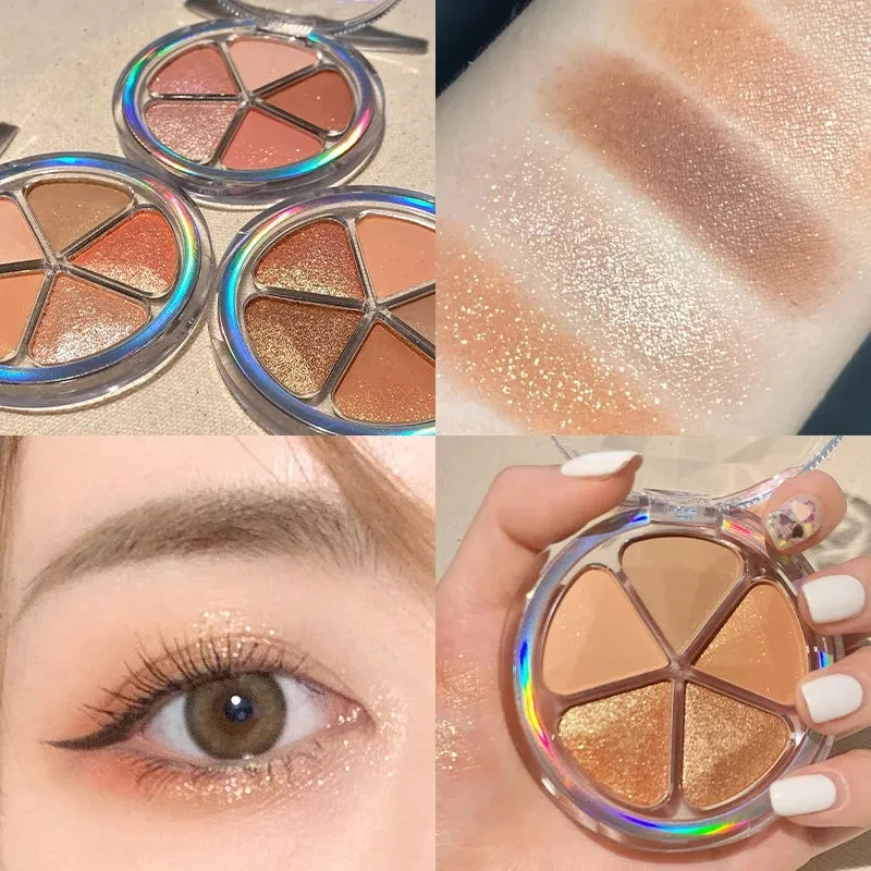 

Eye Shadow Earth Color Milk Tea Color Eyeshadow Diamond Five-color Petals Portable Eyeshadow Pallete Wholesale Cosmetic Glitter