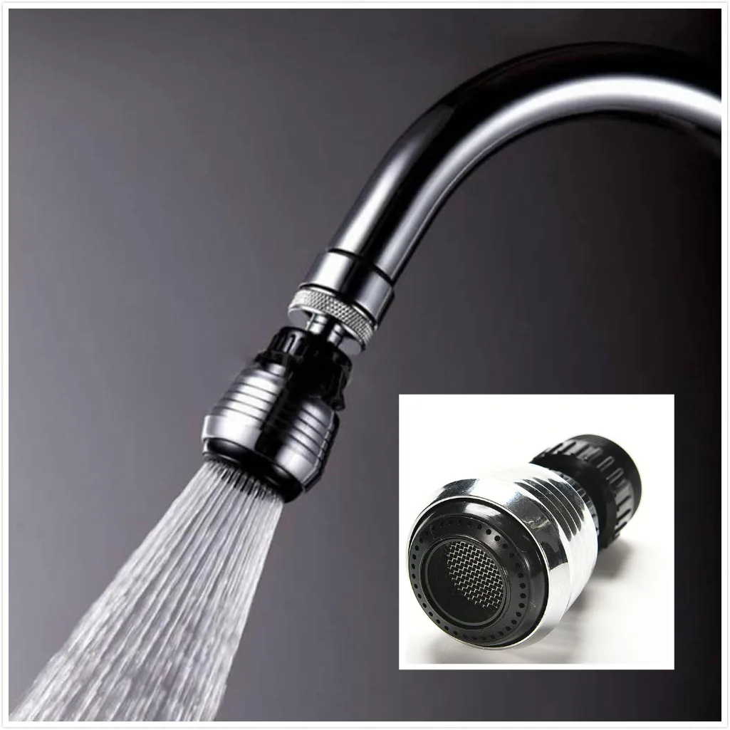 

360 Rotatable Aerators Water Bubbler Water Saving Tap Faucet Diffuser Swivel Faucet Nozzle Filter Adapter for Kitchen Bathroom