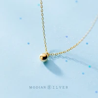 modian 2021 new sterling silver 925 chain necklaces for women small beads gold color necklace female gifts jewelry accessories