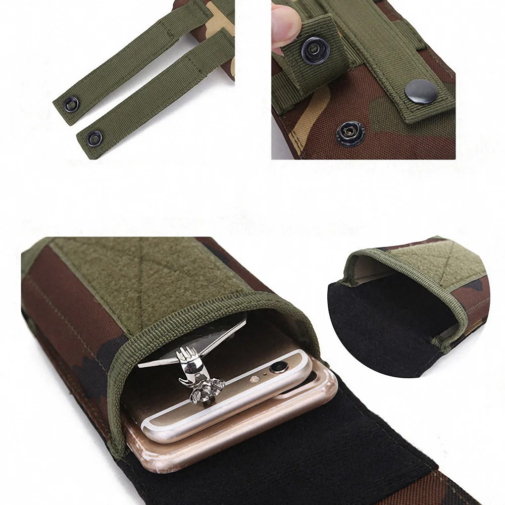 

6.0'' Military Tactical Pack Camouflage Waist Bag Portable Hanging Phone Pouch Belt Waist Fanny Bag Phone EDC Pocket Accessory