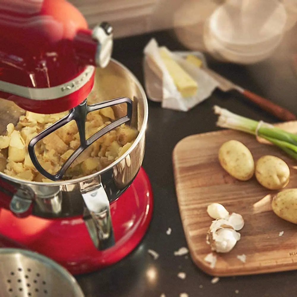 Плоский миксер LEDACE из полированной нержавеющей стали для KitchenAid 5Q с наклонной