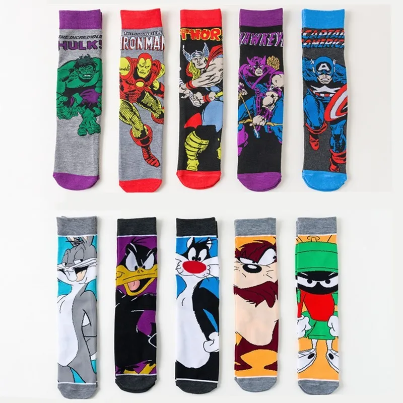 Носки унисекс с 3D принтом Marvel Железный человек американский капитан райтеон