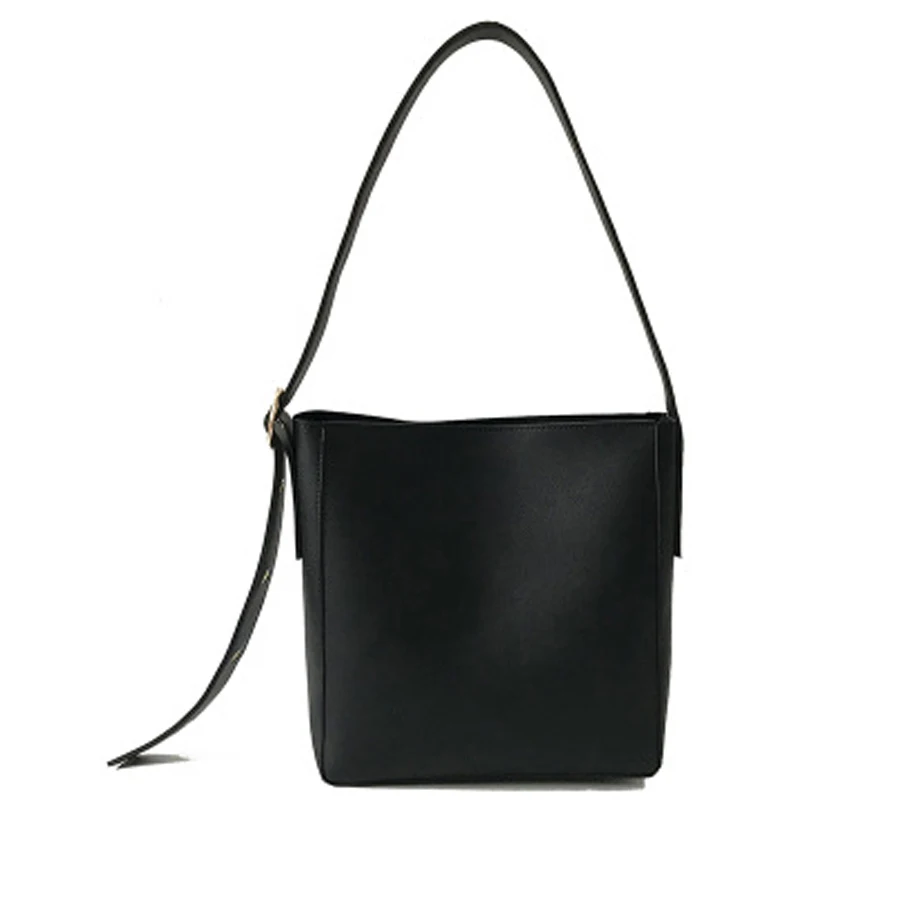 

Fashion Pu Leather Composite Bags For Ladies Casual Solid Large Capacity Bucket Bags For Women Simple Vintage Messenger Bags New