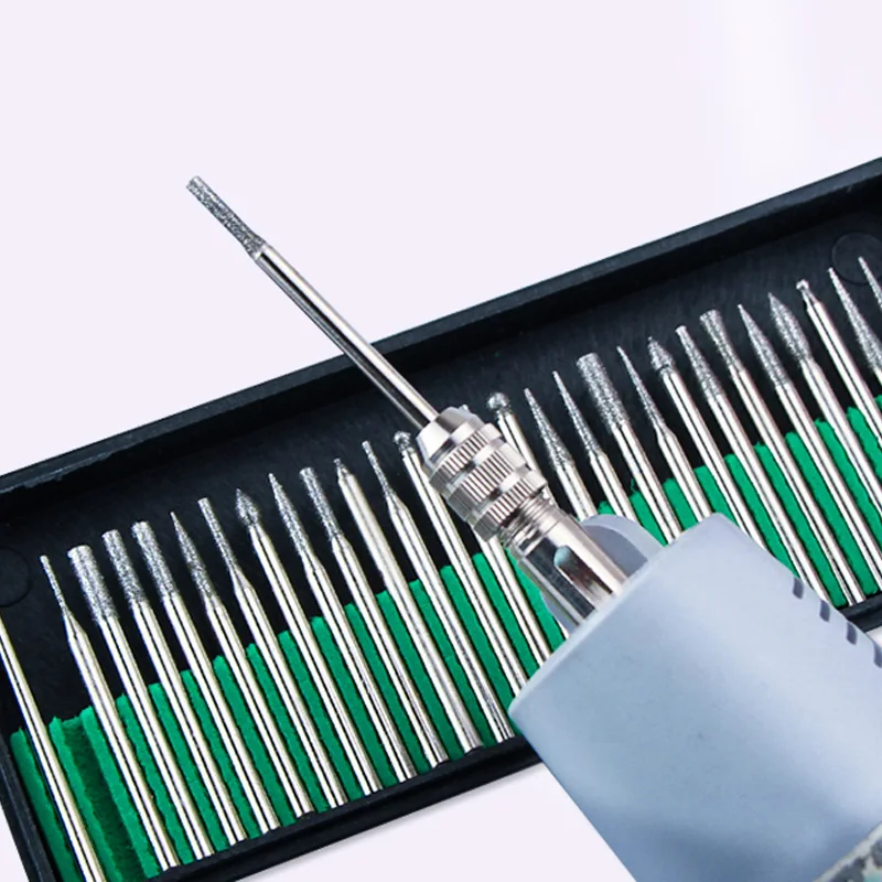 

Card Grinding Set 30 PCs Boxed Diamond Frotton Jade Grinding Mini Electric Grinding Electric Drill Accessories