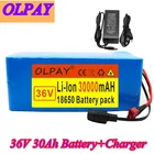 Оригинальный аккумулятор 36 В 10S4P 30 Ач, аккумулятор высокой мощности 500 Вт 42 В 30000 мАч для электровелосипеда, BMS + зарядное устройство 42 в