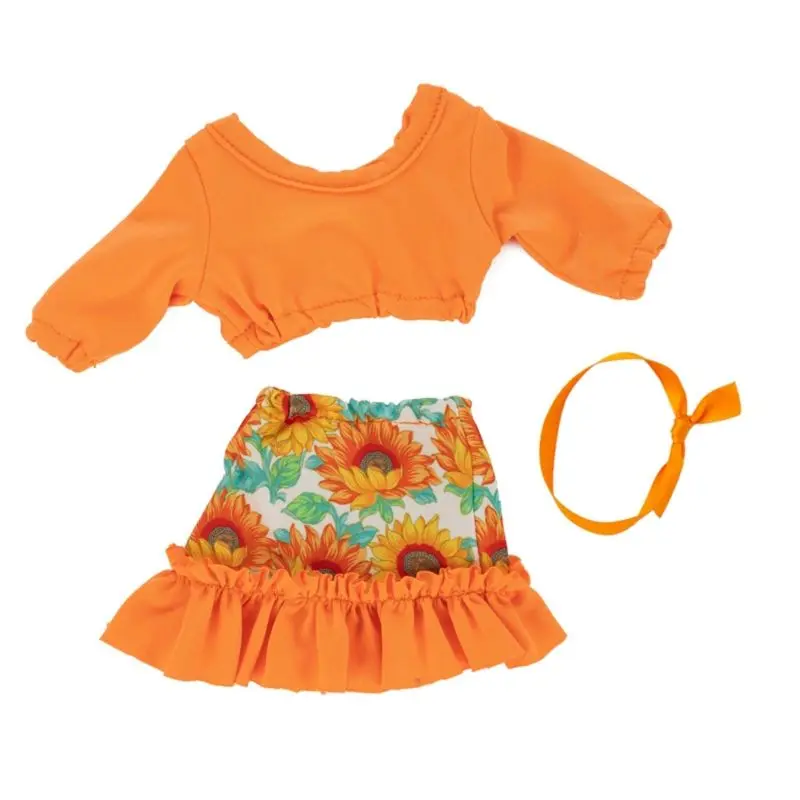 

Orange flower dressfit American14.5" girl doll nancy doll Clothes baby gift