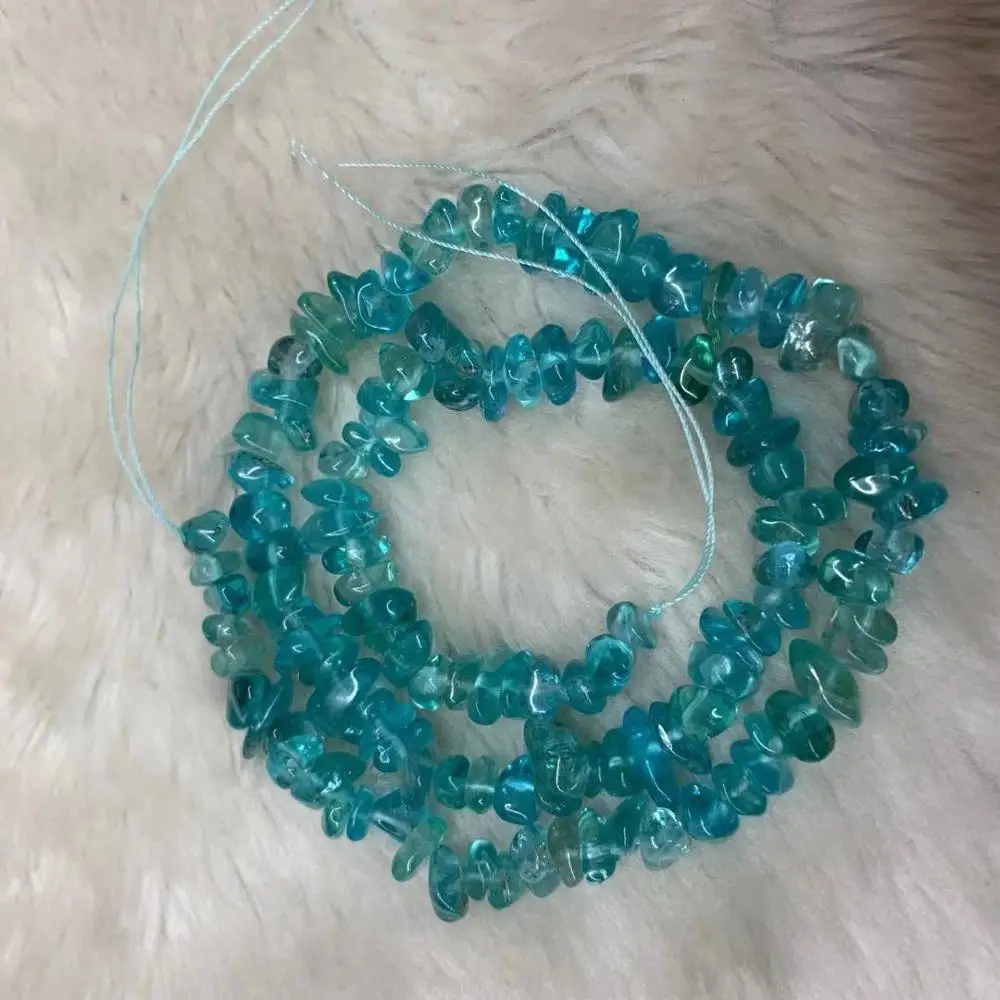 5-6 мм натуральные круглые синие апатитовые бусины для изготовления ювелирных