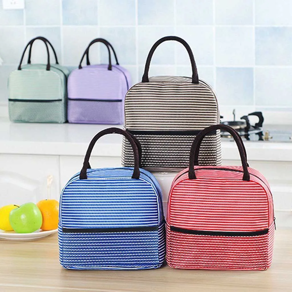 Портативный Термоизолированный кулер Bento ланч бокс Женская Холщовая Сумка ретро