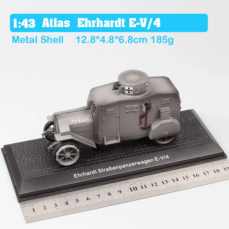 Ehrhardt Gray 1:43 серии Atlas немецкие военные E-V/4 Ehrhardt БРОНИРОВАННЫЕ АВТОМОБИЛИ, грузовики танковые Diecasts и игрушечные машинки масштабные модели автомобиля Миниатюрные - Цвет: Ehrhardt Gray