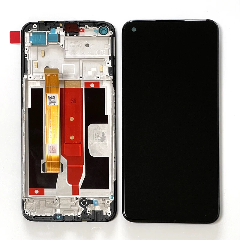 6 5 original for oppo realme v13 5g lcd display screentouch panel digitizer for realme 8 5g rmx3241 lcd frame assembly free global shipping