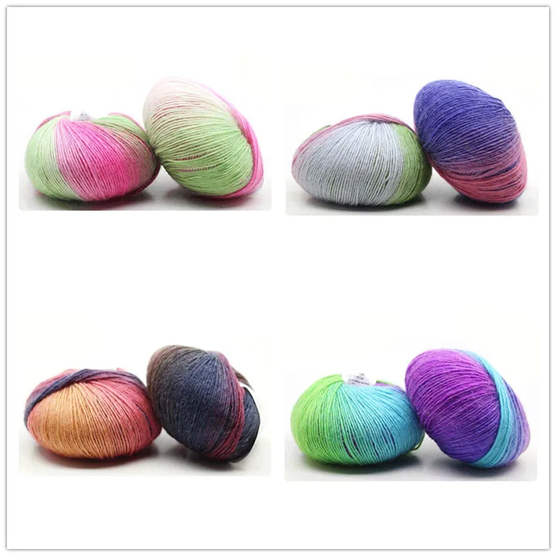 Оптовая продажа мягкие вязаные шарфы 50 г разных цветов ручной работы из 100% шерсти