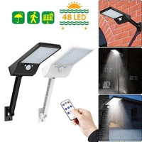upgraded 48leds 60leds rotable solar light pir motion sensor ip65 outdoor solar wall street waterproof lamp with remote control