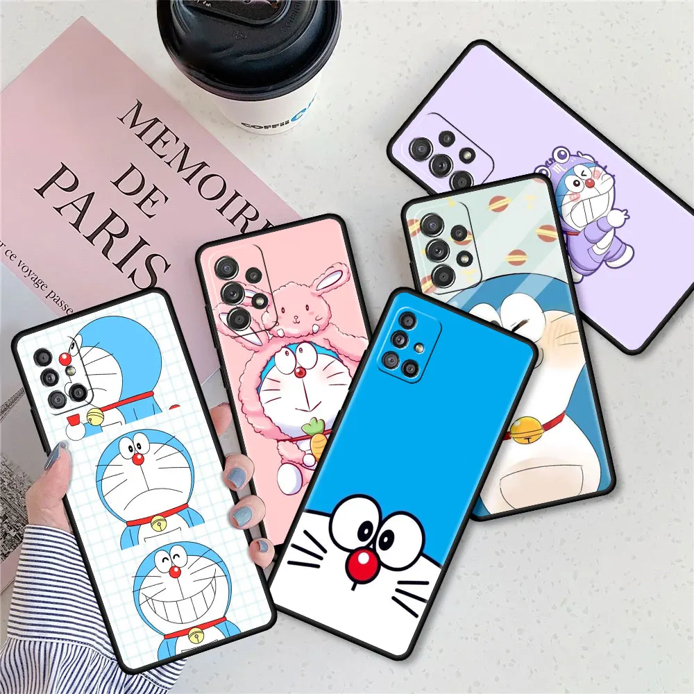 

Soft Case for Samsung A51 A12 A52 A21s A71 Phone Capa For Galaxy A32 A31 A02s A72 A11 A41 A22 A03s Cover Anime Cute Doraemon