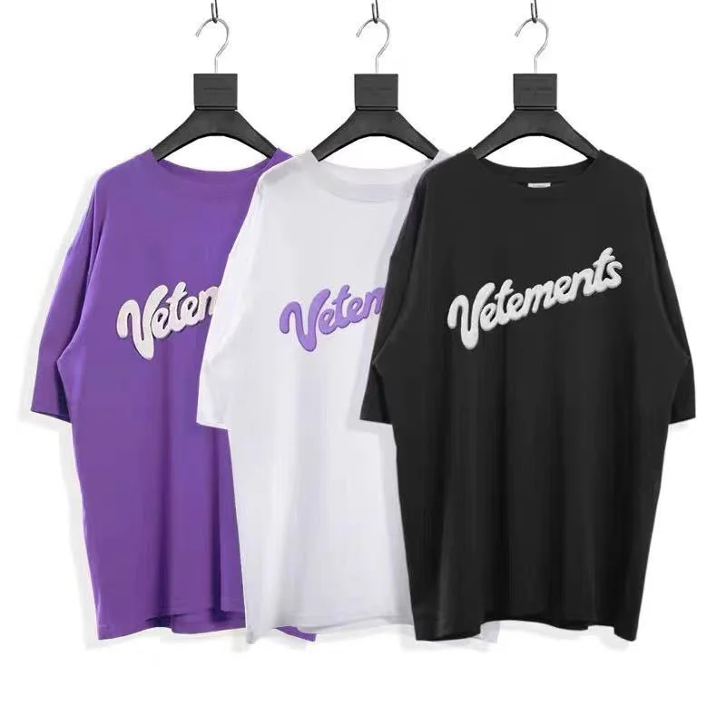 

VETEMENTS T-shirt Men Women 1:1 High-Quality Foam Print Logo Vetements Sweet Tee Tops Oversize Short Sleeve