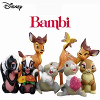 7pcsset disney bambi deer anime action figure model toy cartoon animal collection pvc doll classic toys gift for children kids