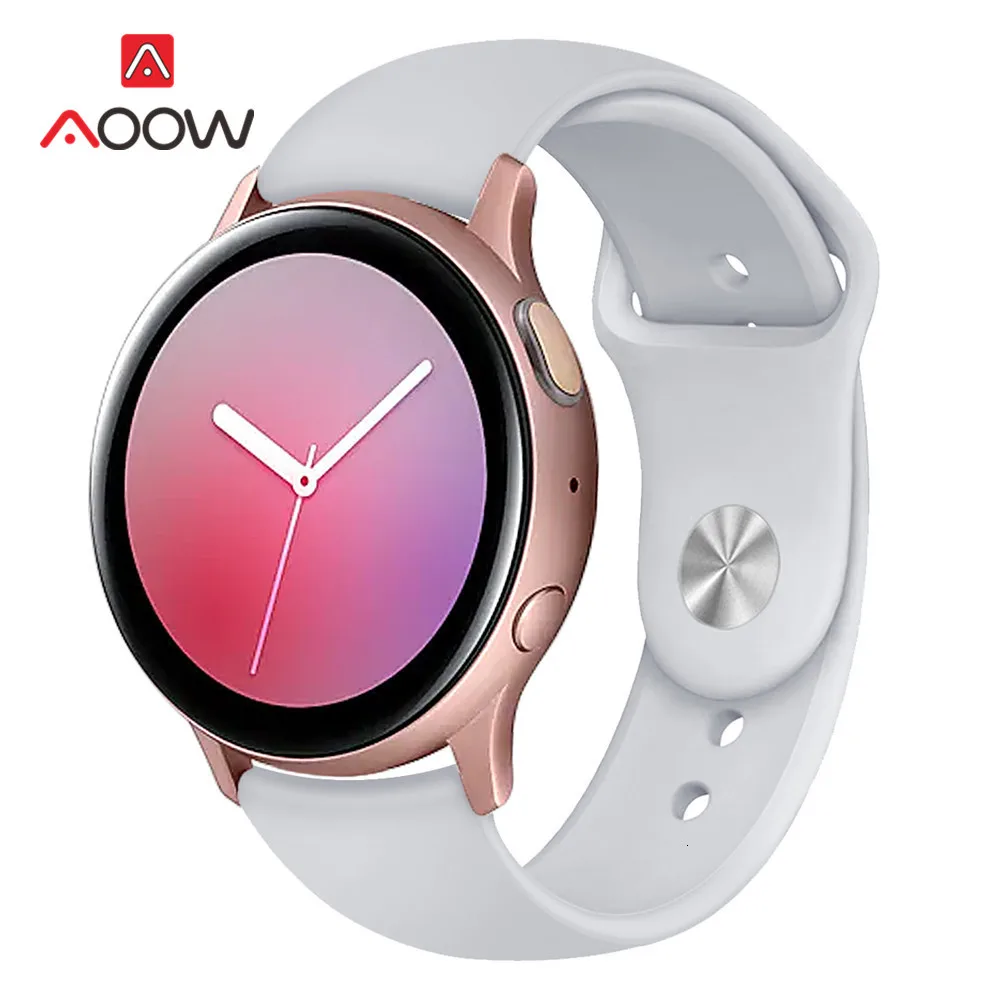 20 мм 22 мм силиконовый ремешок для samsung Galaxy Watch Active 2 40 мм 44 мм 42 мм gear S2 S3 Active2 Amazfit huawei браслет Band Correa
