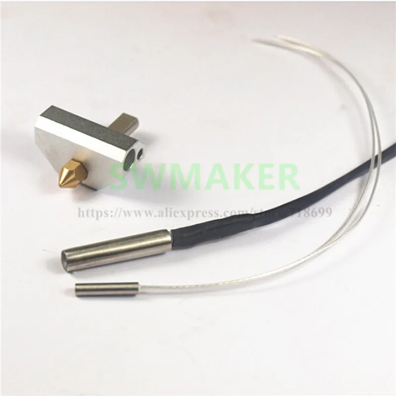 UP 3D printer hotend kit extruder head kit assembly 0.4mm nozzle heater block barrel sensor heat carriage for 1.75mm filament UP 3D printer hotend kit extruder head kit assembly 0.4mm nozzle heater block barrel sensor heat carriage for 1.75mm filament