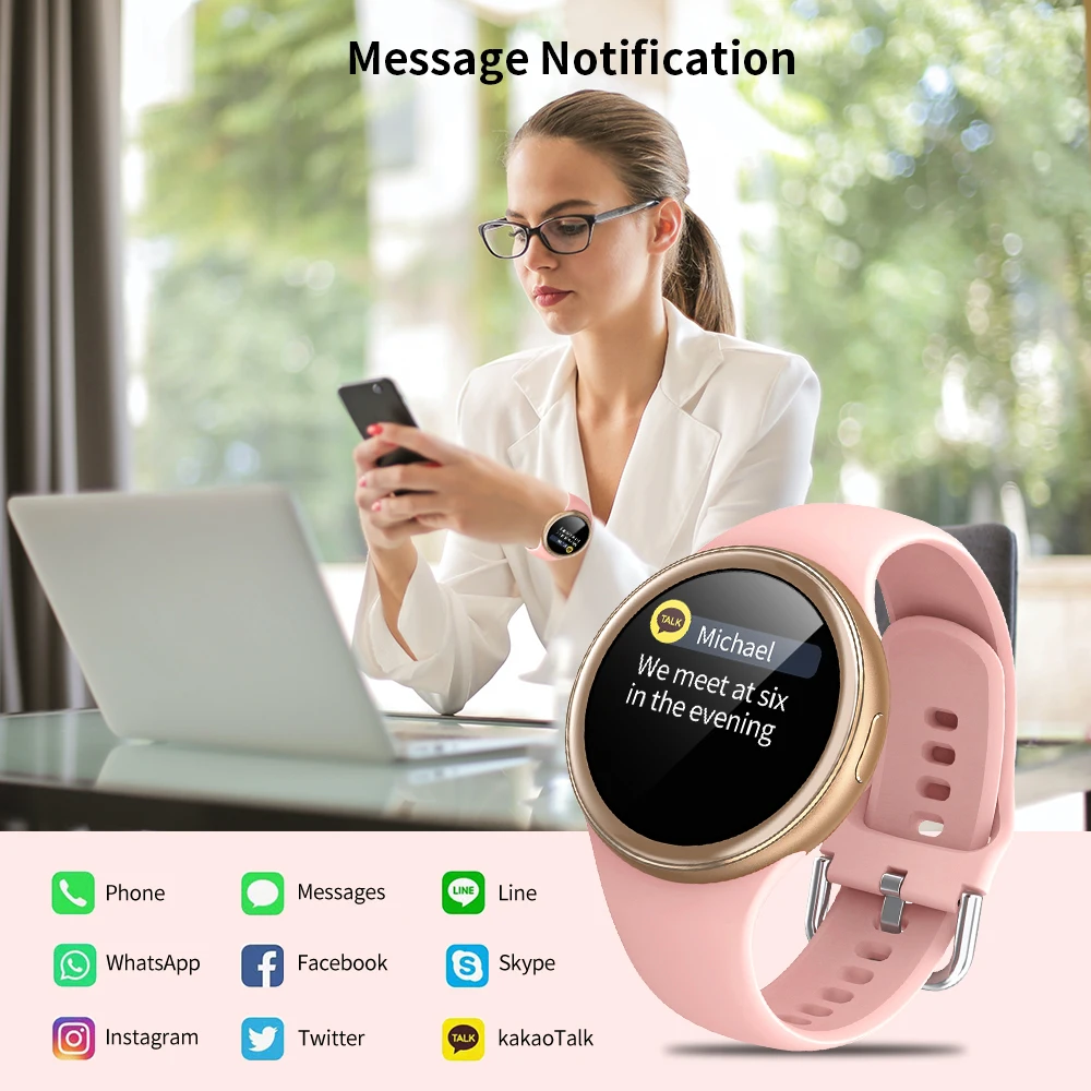 Смарт часы для женщин пользовательские циферблат J2 Smartwatch HD Беспроводной зарядки
