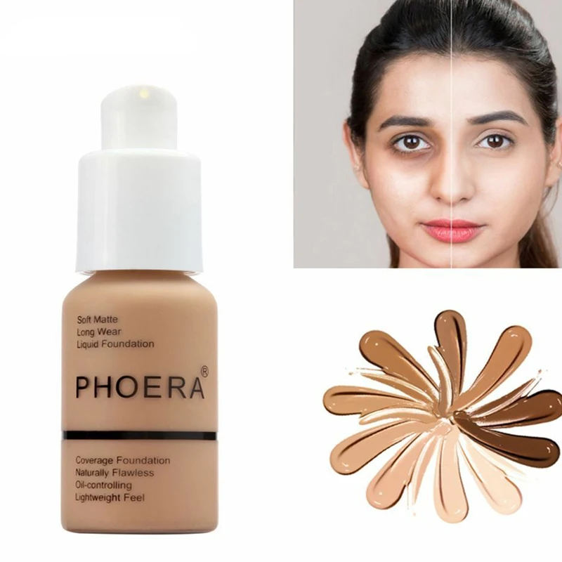 Жидкая основа для макияжа 30 мл матовая долговечная водостойкая питательная