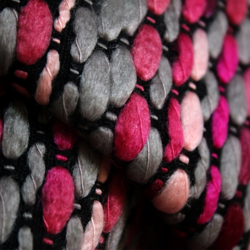 Interwoven fabric color matching contrast wool texture coat designer original fabrics for patchwork | Дом и сад