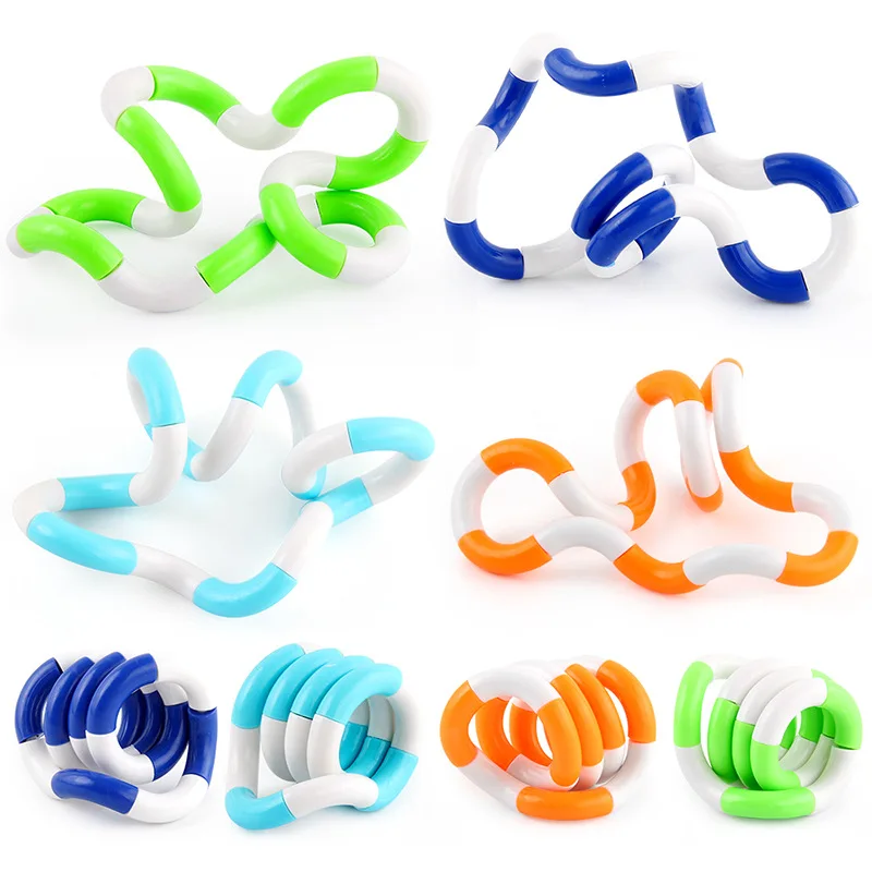 

New Twisted Ring Fidget Magic Trick Rope Tange Fidget Toy Creative DIY Winding Leisure Education Stress Relief Decompression Toy