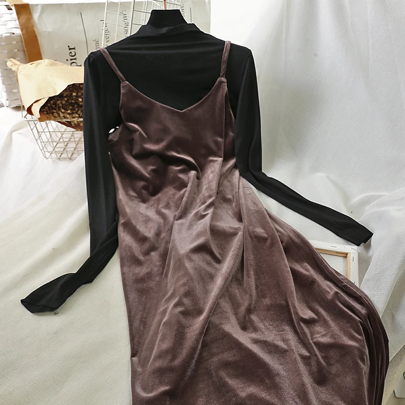 Mooirue комплект из 2 предметов женское платье с v-образным вырезом свободное