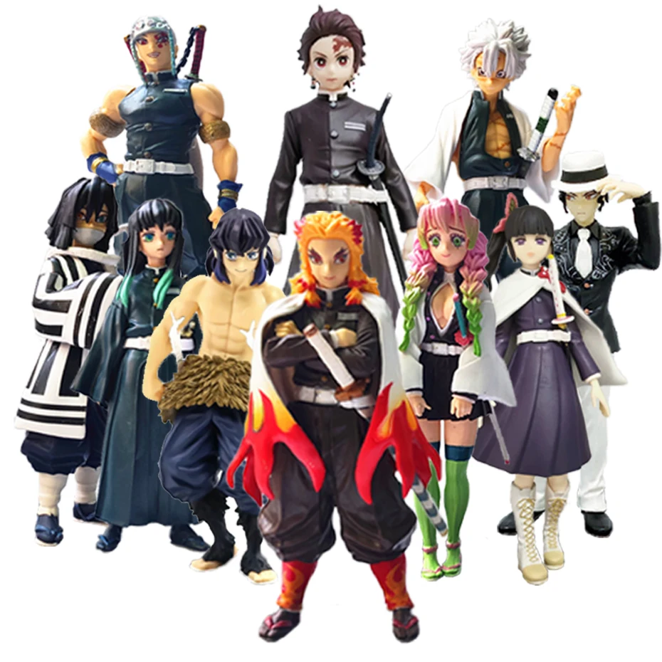 

Anime 16cm Demon Slayer Figure Kamado Tanjirou Nezuko Action Figures PVC Model Toys Zenitsu Figurine Inosuke Kimetsu No Yaiba