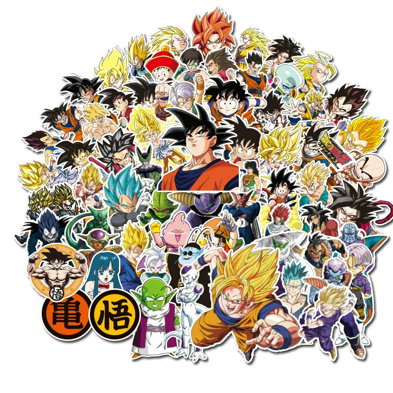 100 шт./упак. смешанные Dragon Ball Аниме Стикеры для автомобиля ноутбука скейтборд Pad