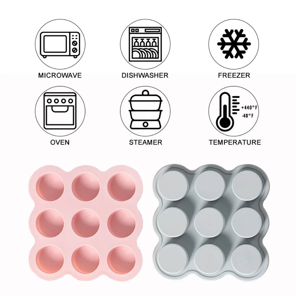 

Simple Round Soap Mold 9 Holes Cylindrical Handmade Soap Candy Silicone Molds Bakeware Moulds For Baking Dish Cookware