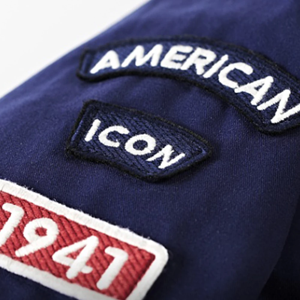 

Men's Casual Cotton Blazers Solid Colors Embroidery Thick Fabric Two Buttons Coats Fashion Youth Green Blue Khaki B030