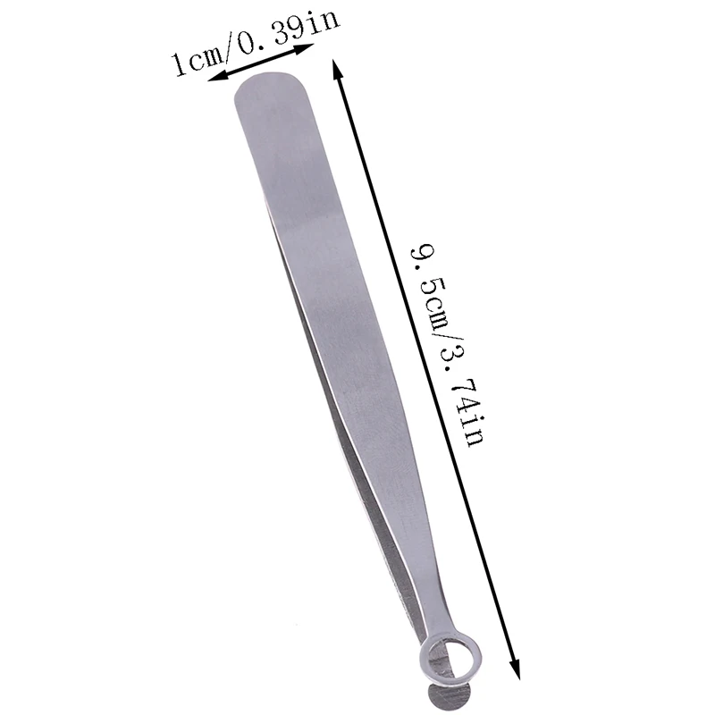 Round Tip Eyebrow Tweezer Cool Stainless Steel Black Hair Removal Tweezers Professional Perfectly Make Up Tools | Красота и здоровье